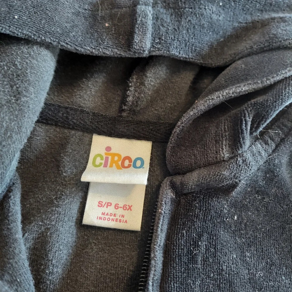 Circo sequins 6/6x black sparkle bling hoodie velour sweatshirt zip up diva - Picture 4 of 6